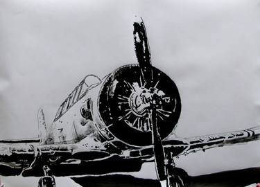 Print of Fine Art Aeroplane Paintings by Soso Kumsiashvili