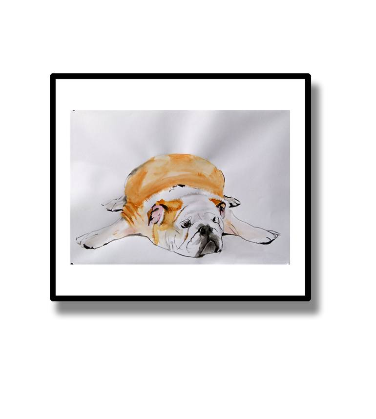 Original Expressionism Animal Painting by Soso Kumsiashvili