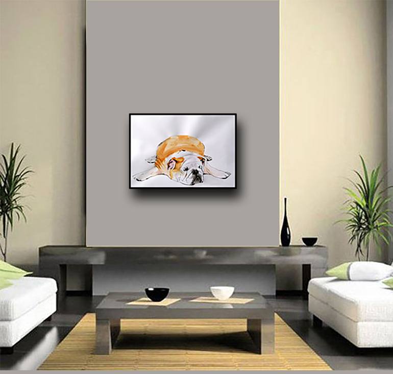 Original Expressionism Animal Painting by Soso Kumsiashvili