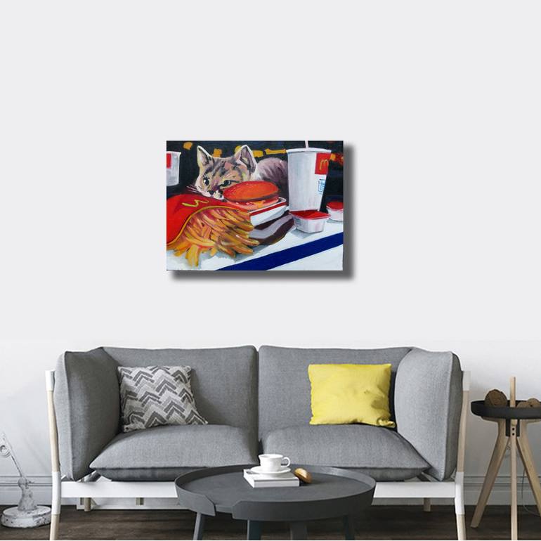 Original Modernism Animal Painting by Soso Kumsiashvili