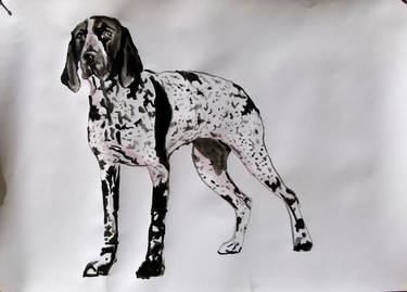 Print of Fine Art Dogs Paintings by Soso Kumsiashvili