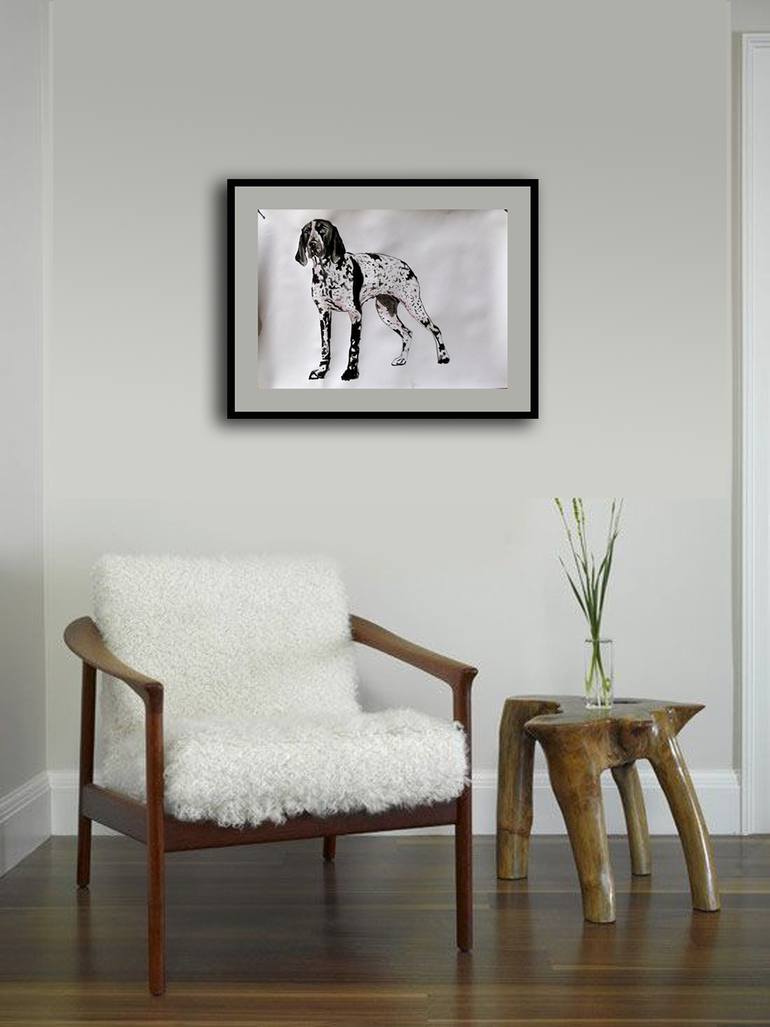 Original Fine Art Dogs Painting by Soso Kumsiashvili