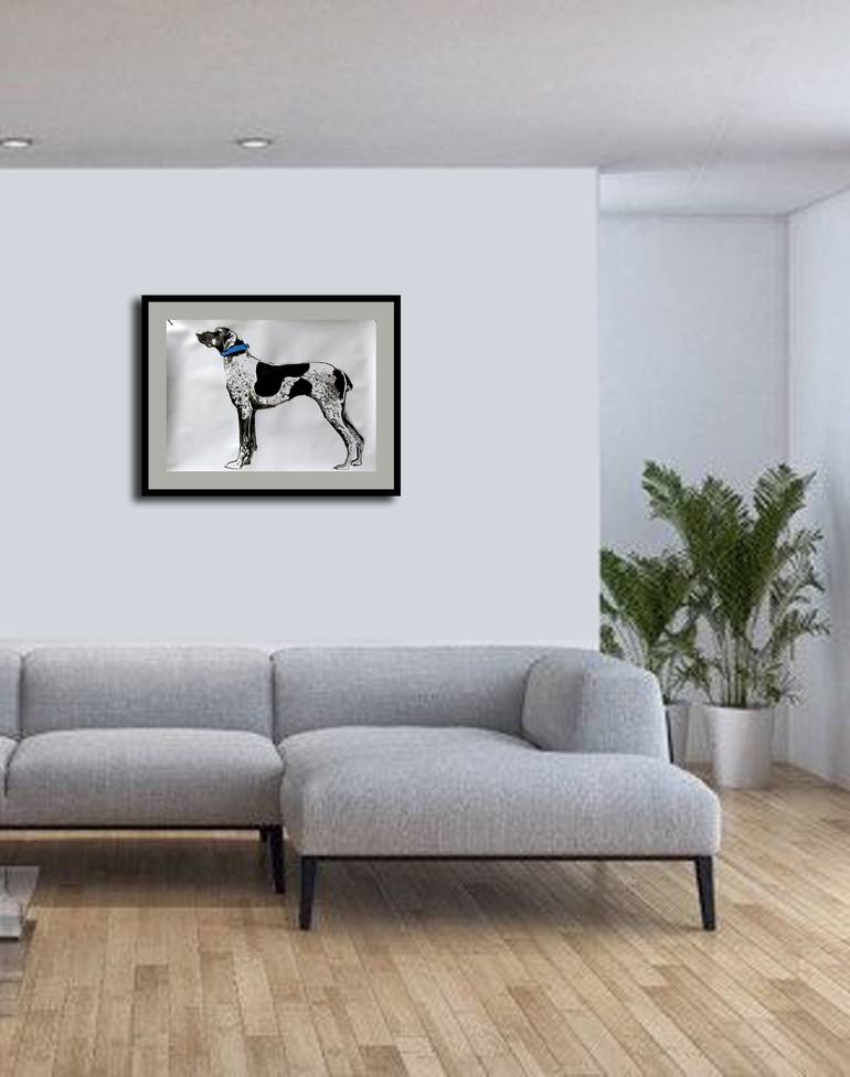 Original Minimalism Animal Painting by Soso Kumsiashvili