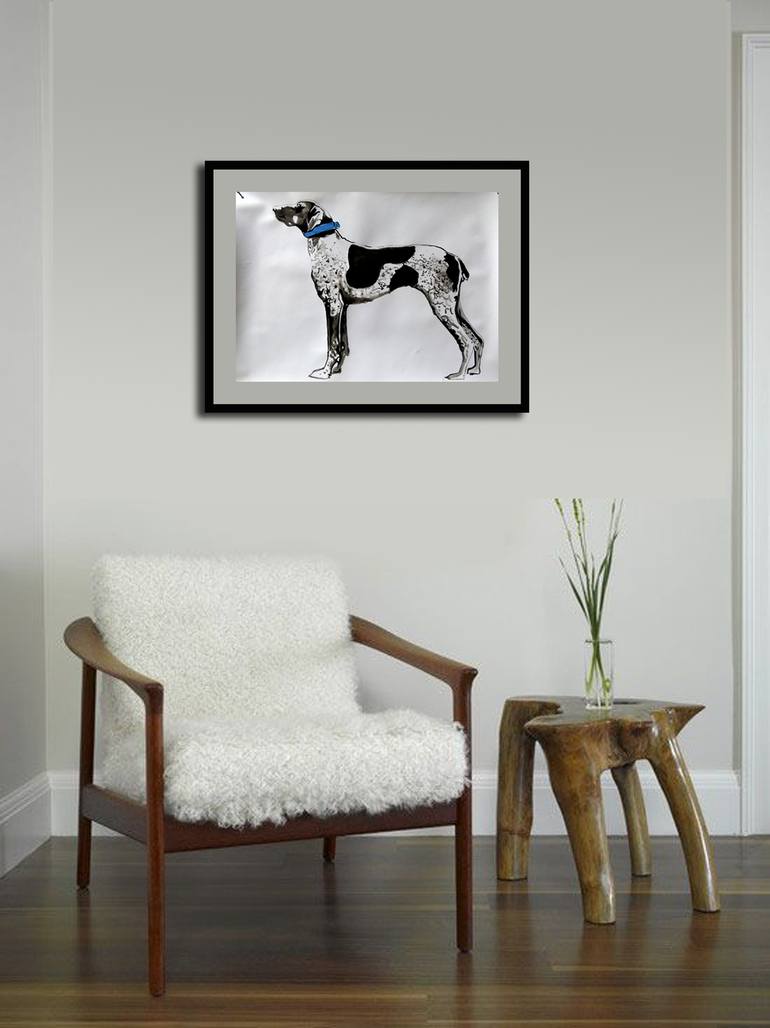 Original Minimalism Animal Painting by Soso Kumsiashvili