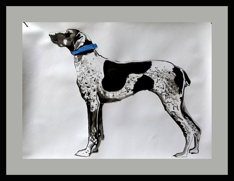 Original Minimalism Animal Painting by Soso Kumsiashvili