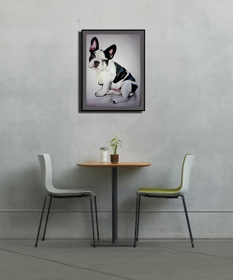 Original Fine Art Dogs Painting by Soso Kumsiashvili