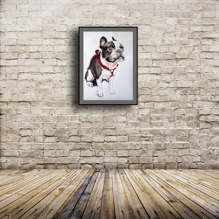 Original Dogs Painting by Soso Kumsiashvili