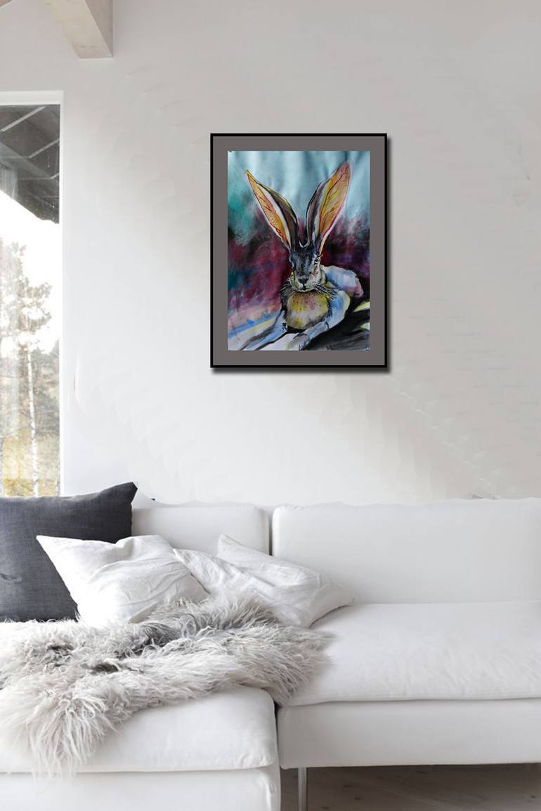 Original Expressionism Animal Painting by Soso Kumsiashvili