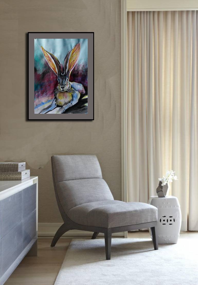 Original Expressionism Animal Painting by Soso Kumsiashvili