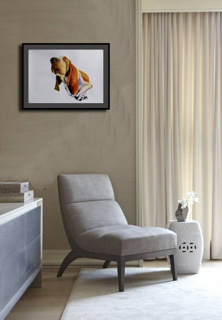 Original Minimalism Animal Painting by Soso Kumsiashvili