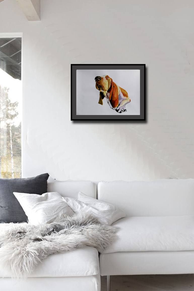 Original Minimalism Animal Painting by Soso Kumsiashvili