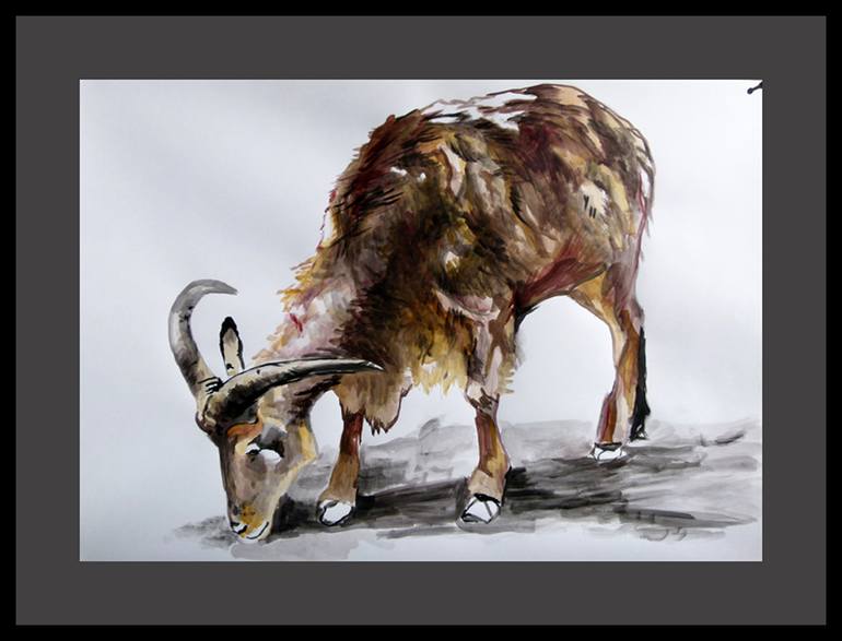 Original Animal Painting by Soso Kumsiashvili