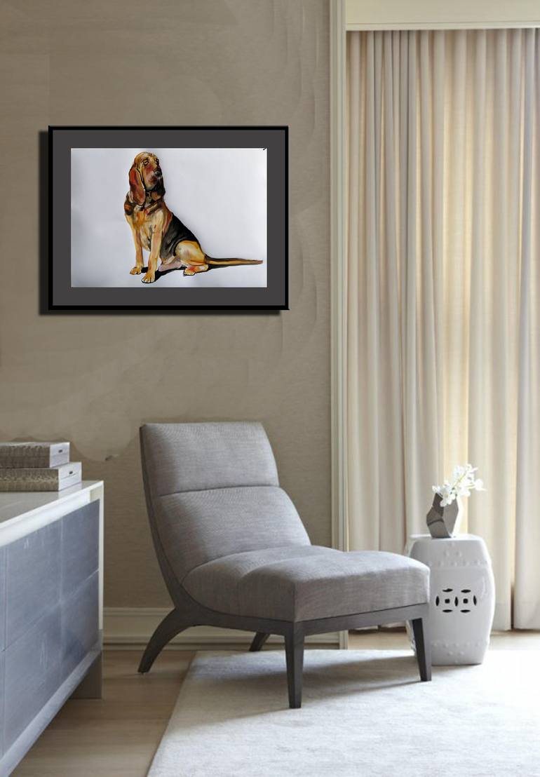 Original Fine Art Dogs Painting by Soso Kumsiashvili