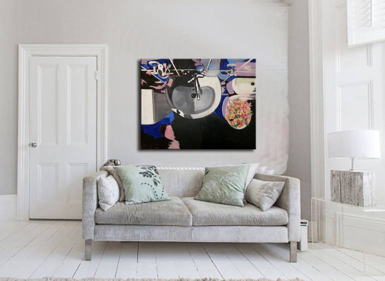 Original Art Deco Still Life Painting by Soso Kumsiashvili