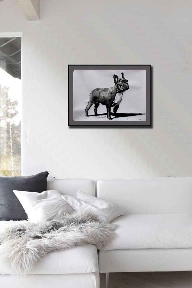 Original Minimalism Animal Painting by Soso Kumsiashvili