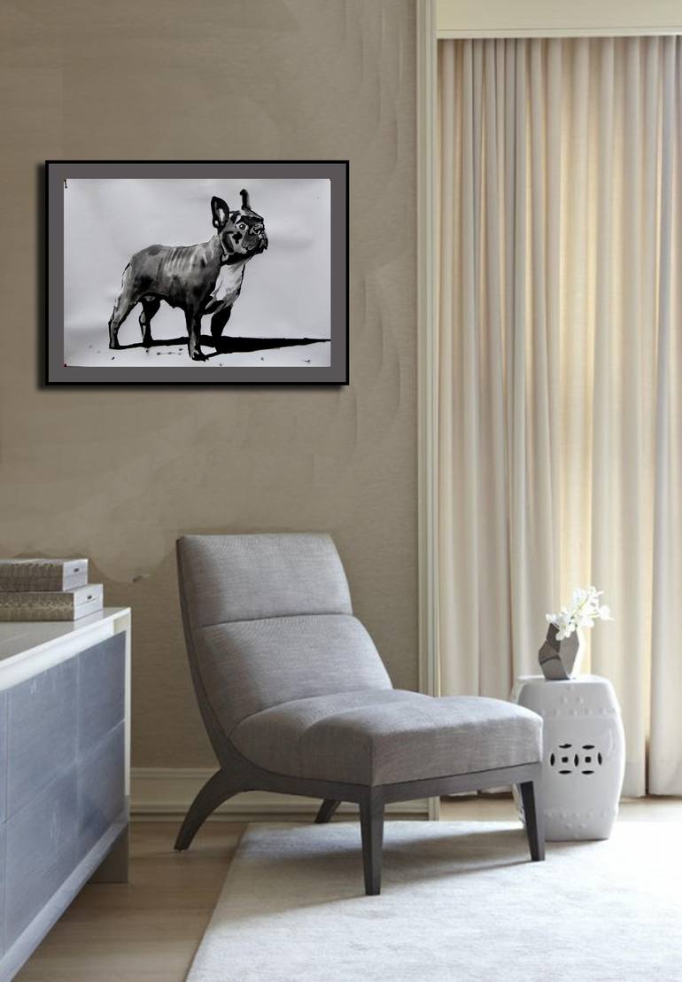 Original Minimalism Animal Painting by Soso Kumsiashvili