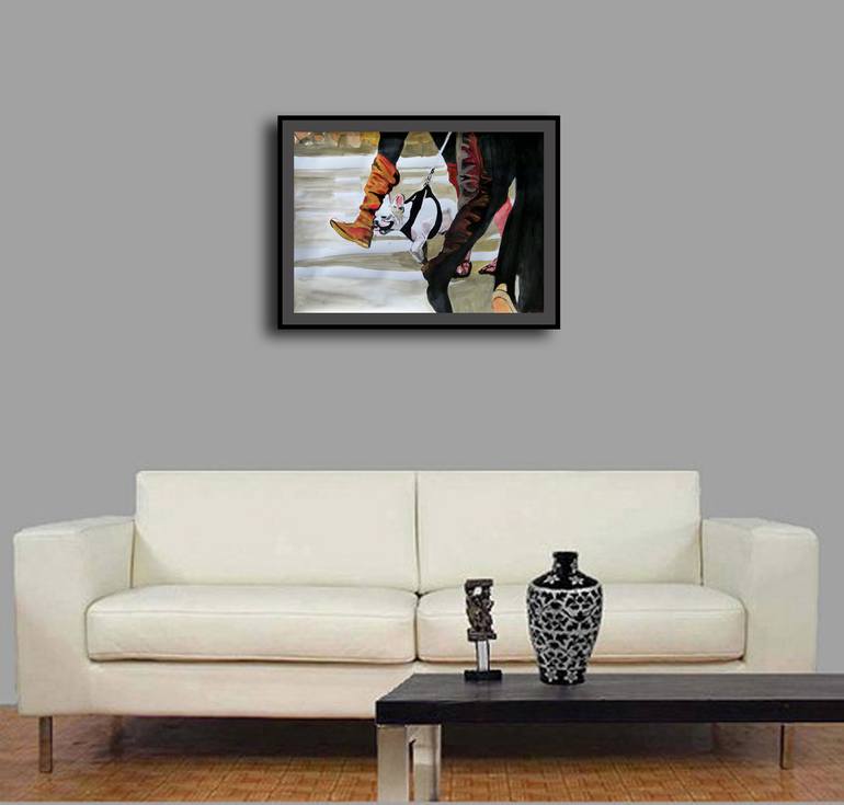 Original Impressionism Animal Painting by Soso Kumsiashvili