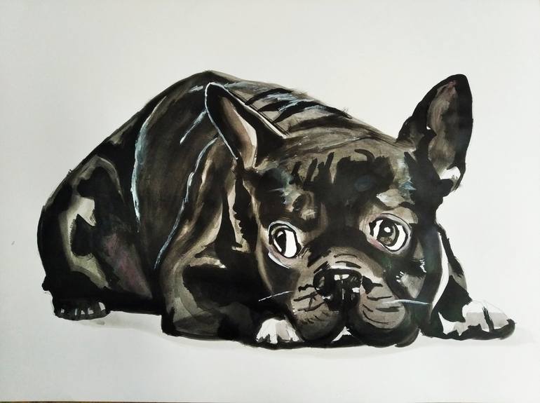 Original Minimalism Animal Paintings by Soso Kumsiashvili