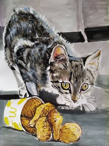 Print of Animal Paintings by Soso Kumsiashvili