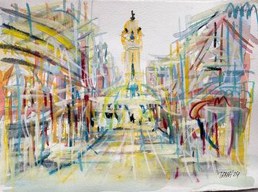 Original Contemporary Cities Drawings by Taya Naumovich