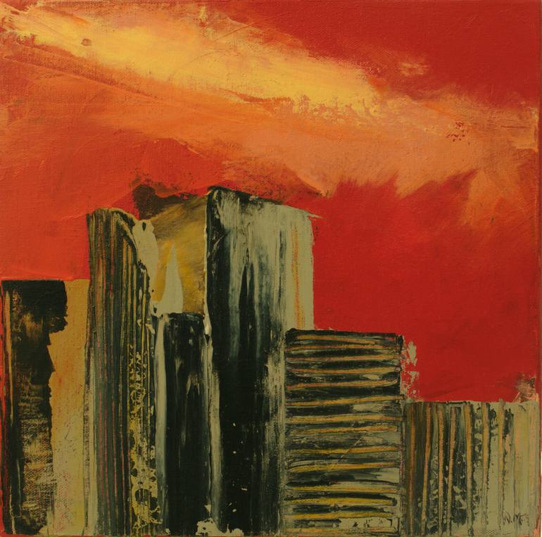 Original Expressionism Architecture Painting by Norunn Mølsæter