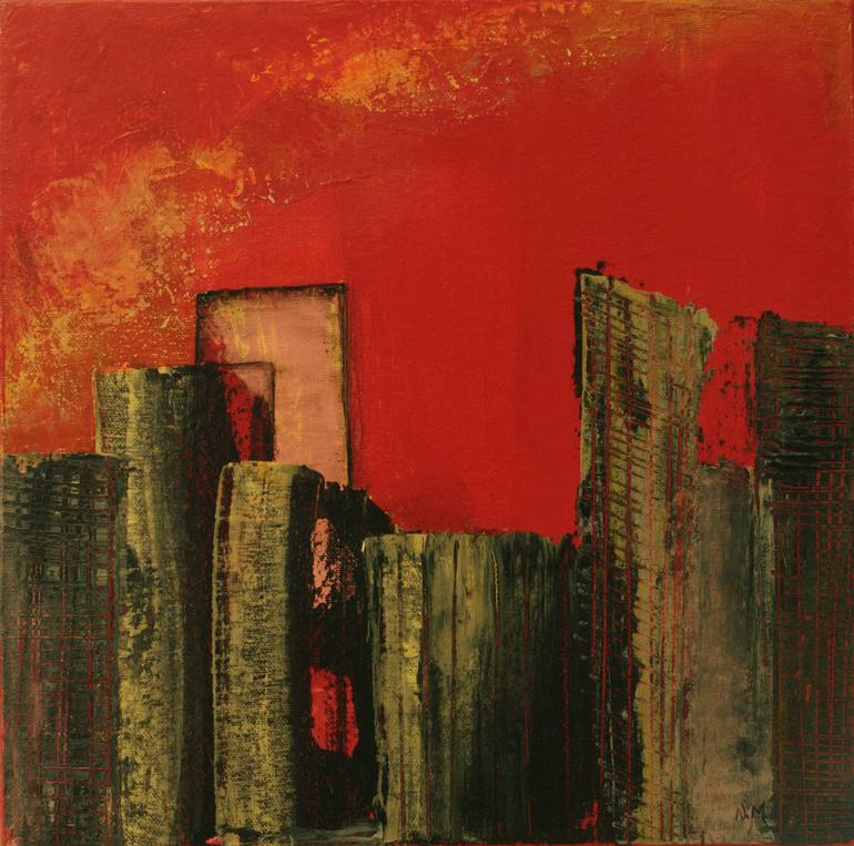 Original Expressionism Architecture Painting by Norunn Mølsæter