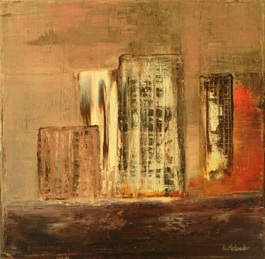Original Abstract Expressionism Architecture Paintings by Norunn Mølsæter