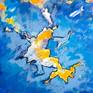 Painting: Acrylic on Canvas.
Painting made as artist-in-residence at the graveyard in Breda, the Netherlands. Yellow, the color of emotion.