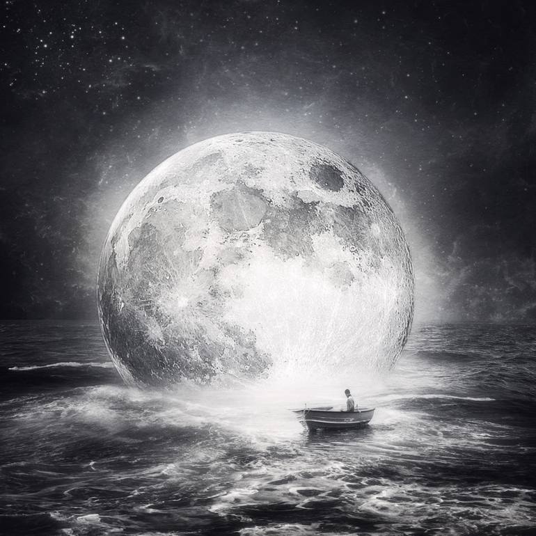 Original Fantasy Photography by Kasia Derwinska | Conceptual Art on Paper | the lonesome traveler - Limited Edition 1 of 20