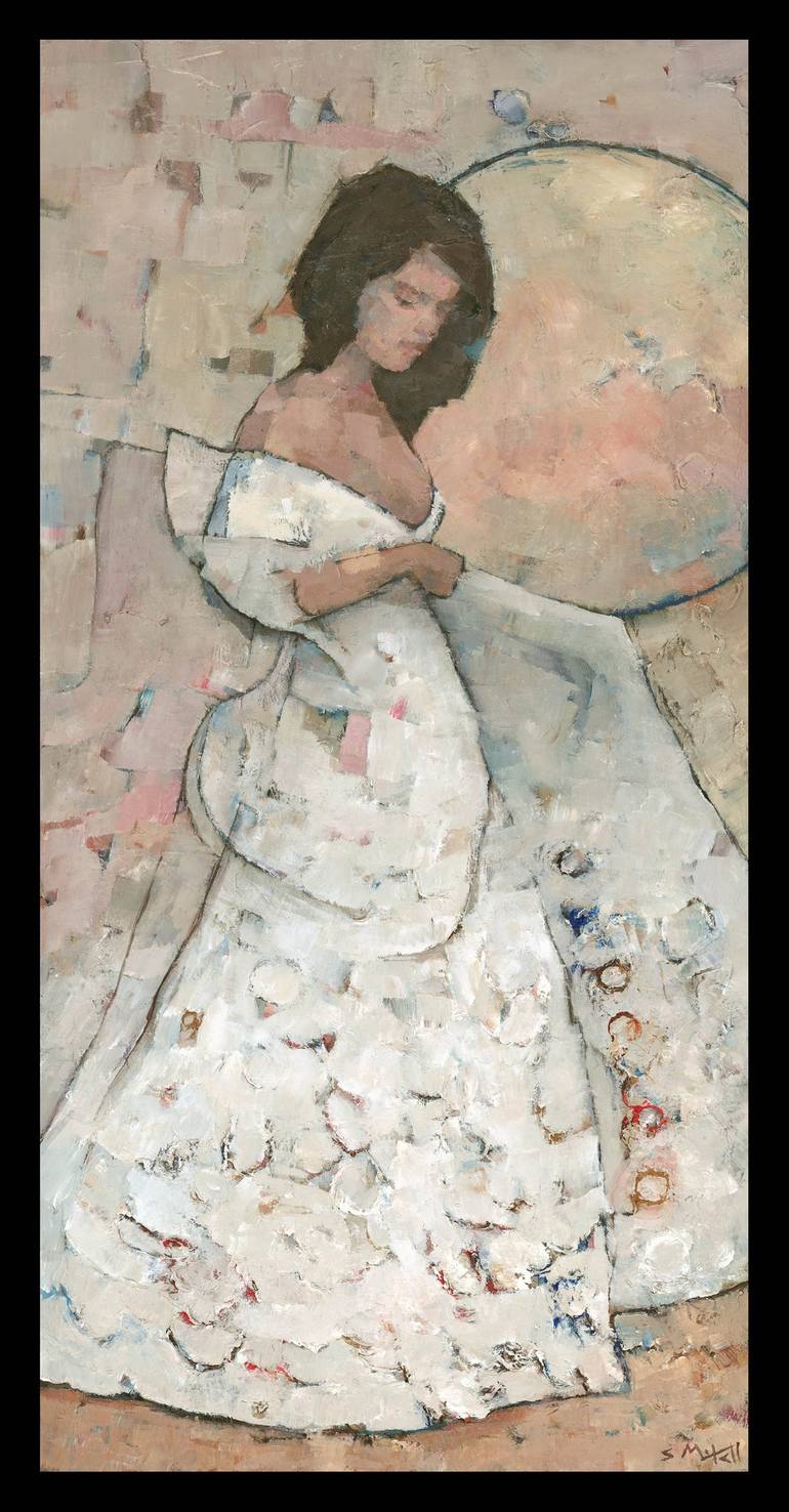 Original Art Nouveau Women Painting by Stephen Mitchell