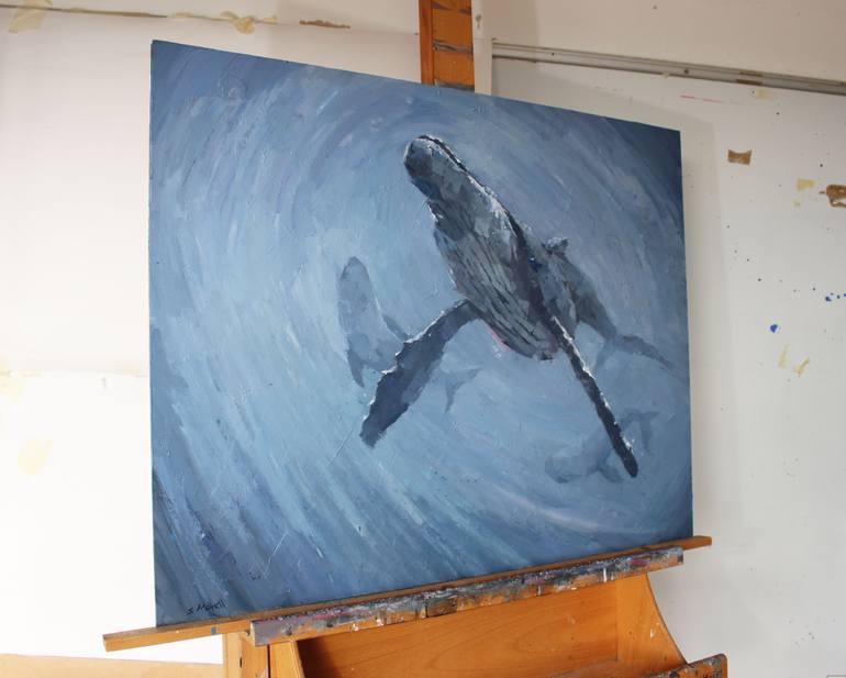 Original Impressionism Animal Painting by Stephen Mitchell