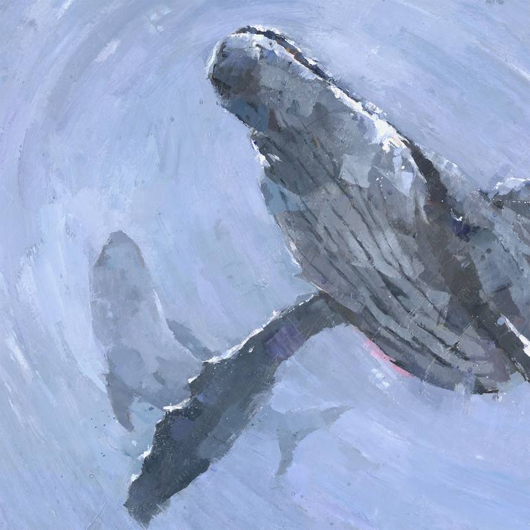 Original Impressionism Animal Painting by Stephen Mitchell