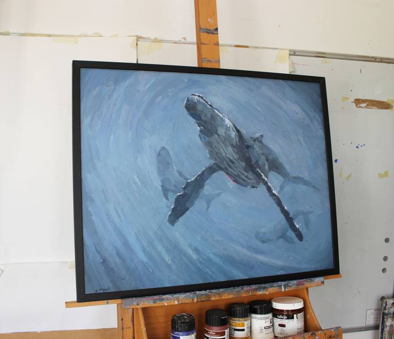 Original Impressionism Animal Painting by Stephen Mitchell