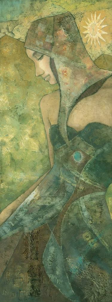 Original Art Nouveau Women Painting by Stephen Mitchell