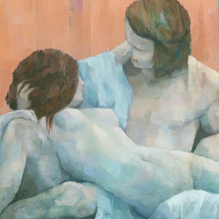 Original Impressionism Nude Painting by Stephen Mitchell