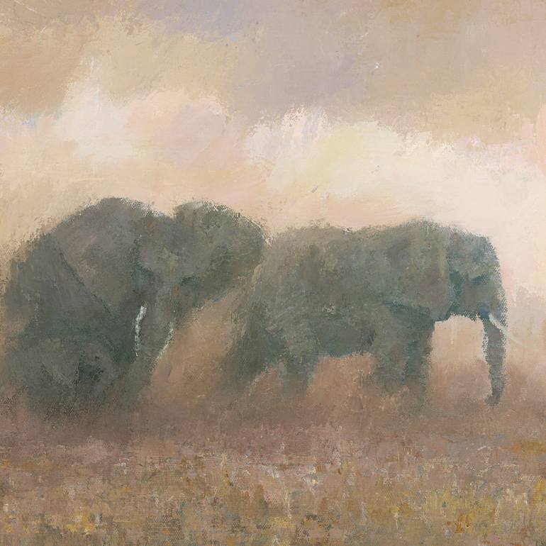 Original Impressionism Animal Painting by Stephen Mitchell