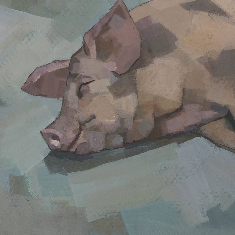 Original Cubism Animal Painting by Stephen Mitchell