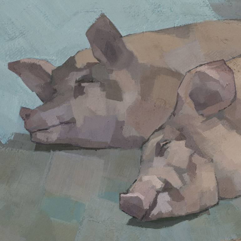 Original Cubism Animal Painting by Stephen Mitchell