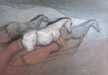 Print of Abstract Horse Paintings by Stephen Mitchell