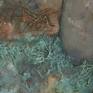 I created this painting of two hares using acrylic paint and natural textures, including lichen, tree bark fibres and hessian.
I tried to capture the strong, spirited character of the hare.
It is painted on deep profile canvas, with the sides painted a dark grey to match the painting. It is varnished and ready to hang.