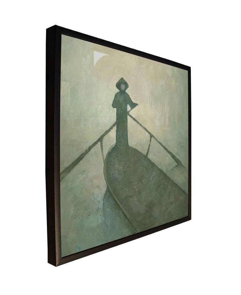 Original Folk Boat Painting by Stephen Mitchell