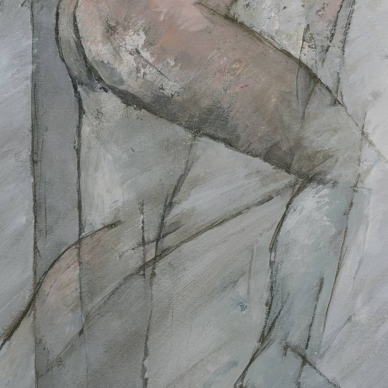 Original Abstract Men Painting by Stephen Mitchell