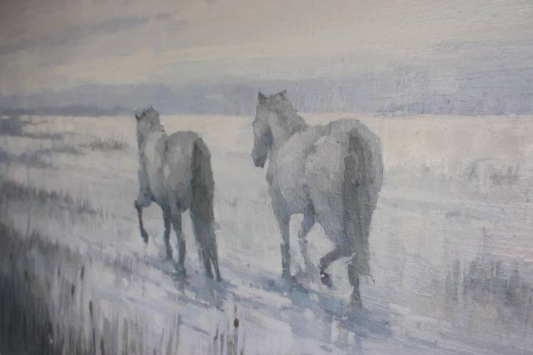 Original Figurative Horse Painting by Stephen Mitchell