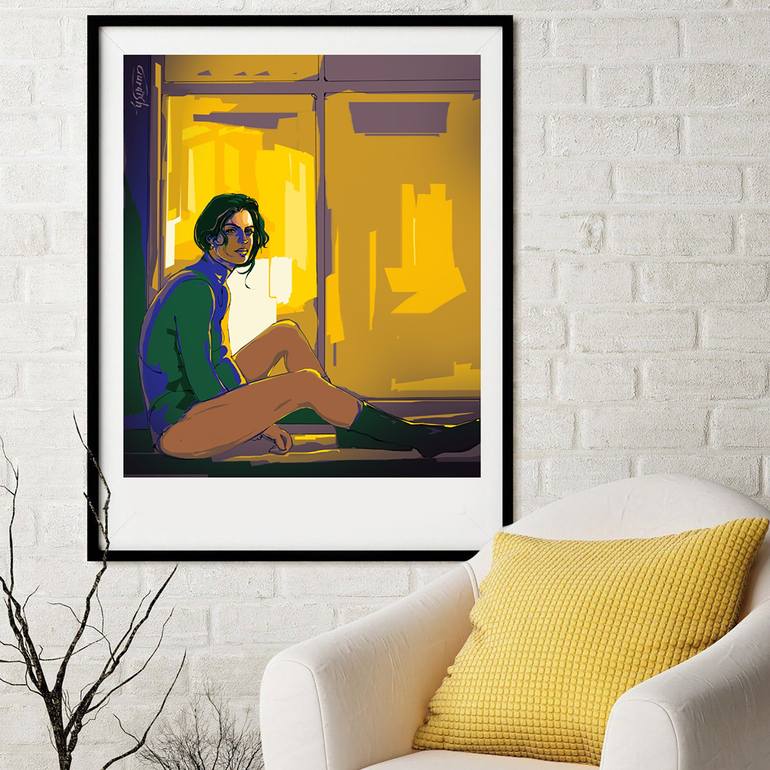 Original Abstract Women Digital by Artist Gurdish Pannu