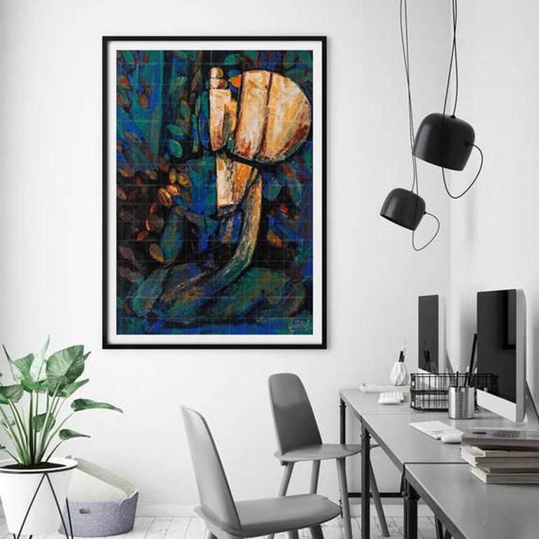 Original Abstract Religion Painting by Artist Gurdish Pannu