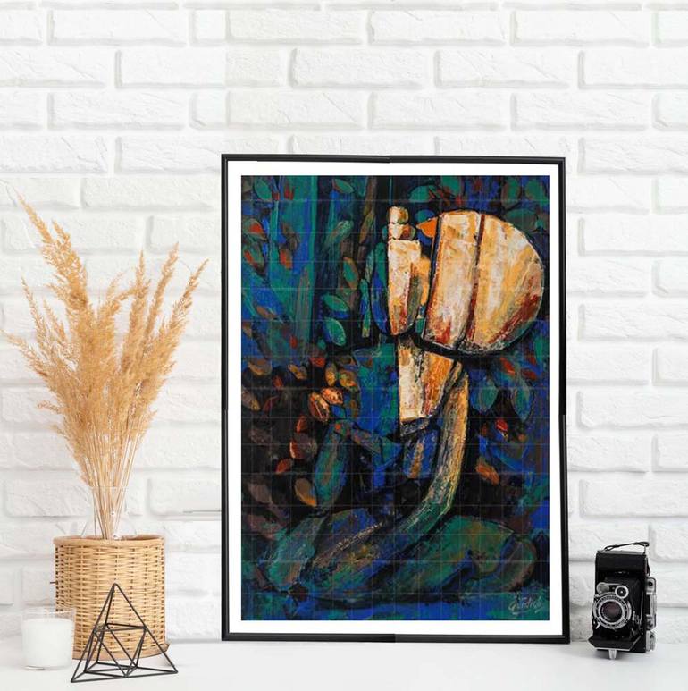Original Abstract Religion Painting by Artist Gurdish Pannu