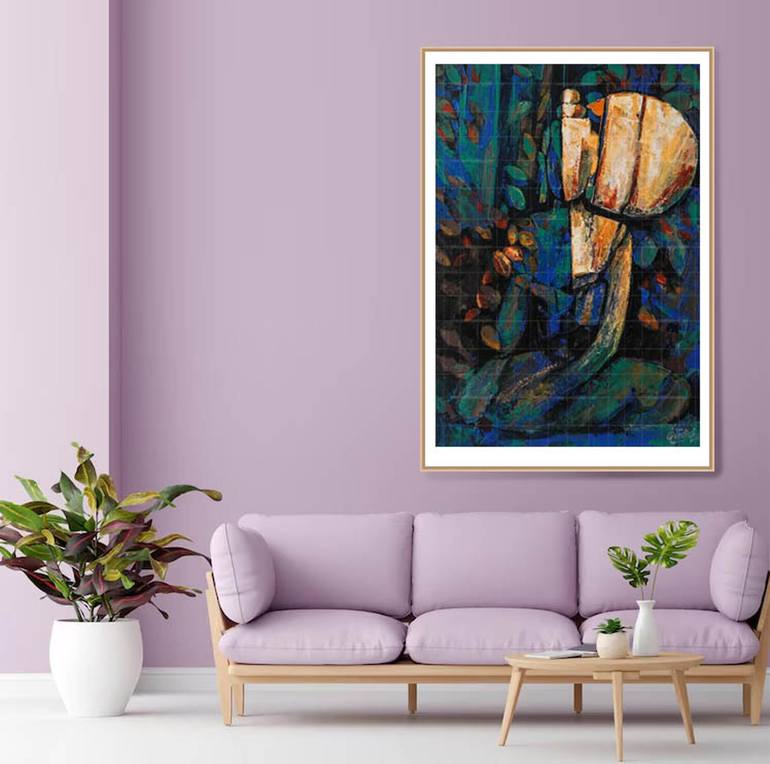 Original Abstract Religion Painting by Artist Gurdish Pannu