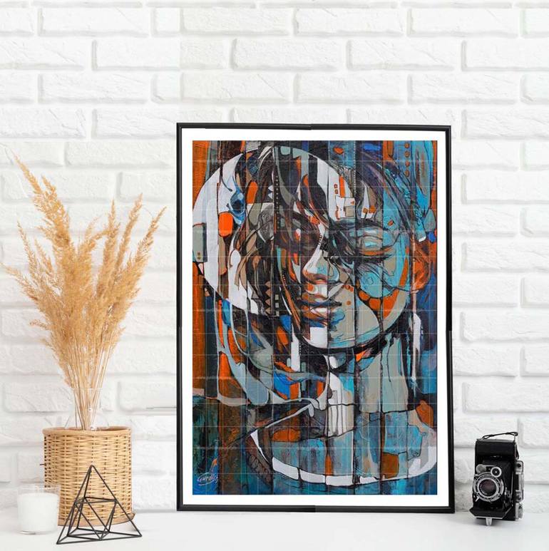 Original Abstract Women Painting by Artist Gurdish Pannu