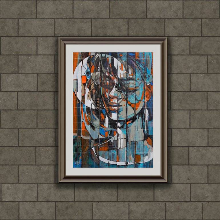 Original Abstract Women Painting by Artist Gurdish Pannu