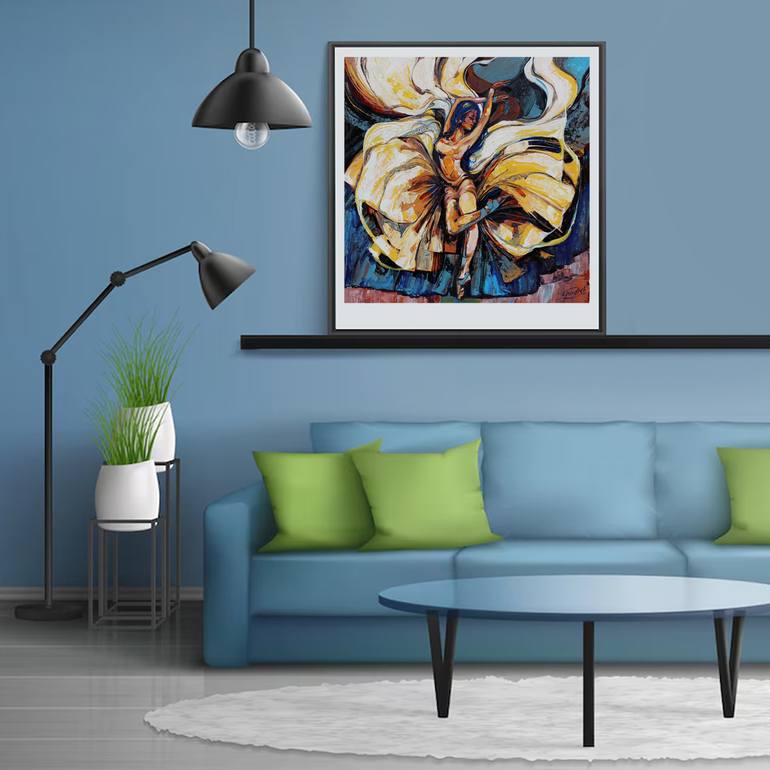 Original Abstract Women Painting by Artist Gurdish Pannu